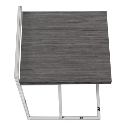 Grey C-Shaped Accent Table - 16" x 18.25"