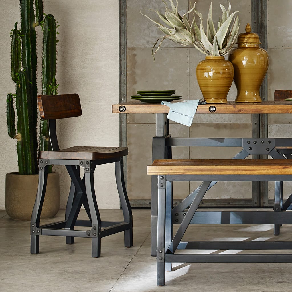 Amber Wood Counter Stool for Dining Room Kitchen Seating