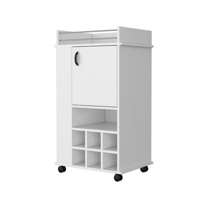 White Engineered Wood Nightstand with Two Drawers for Dining Room