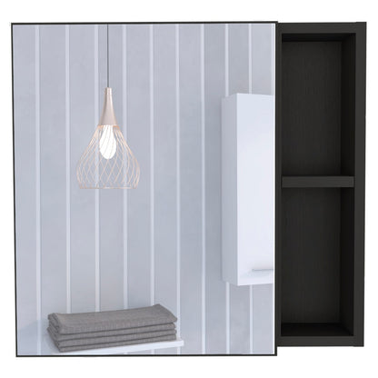 Wenge Particle Board Medicine Cabinet with Mirror Bathroom Upgrade