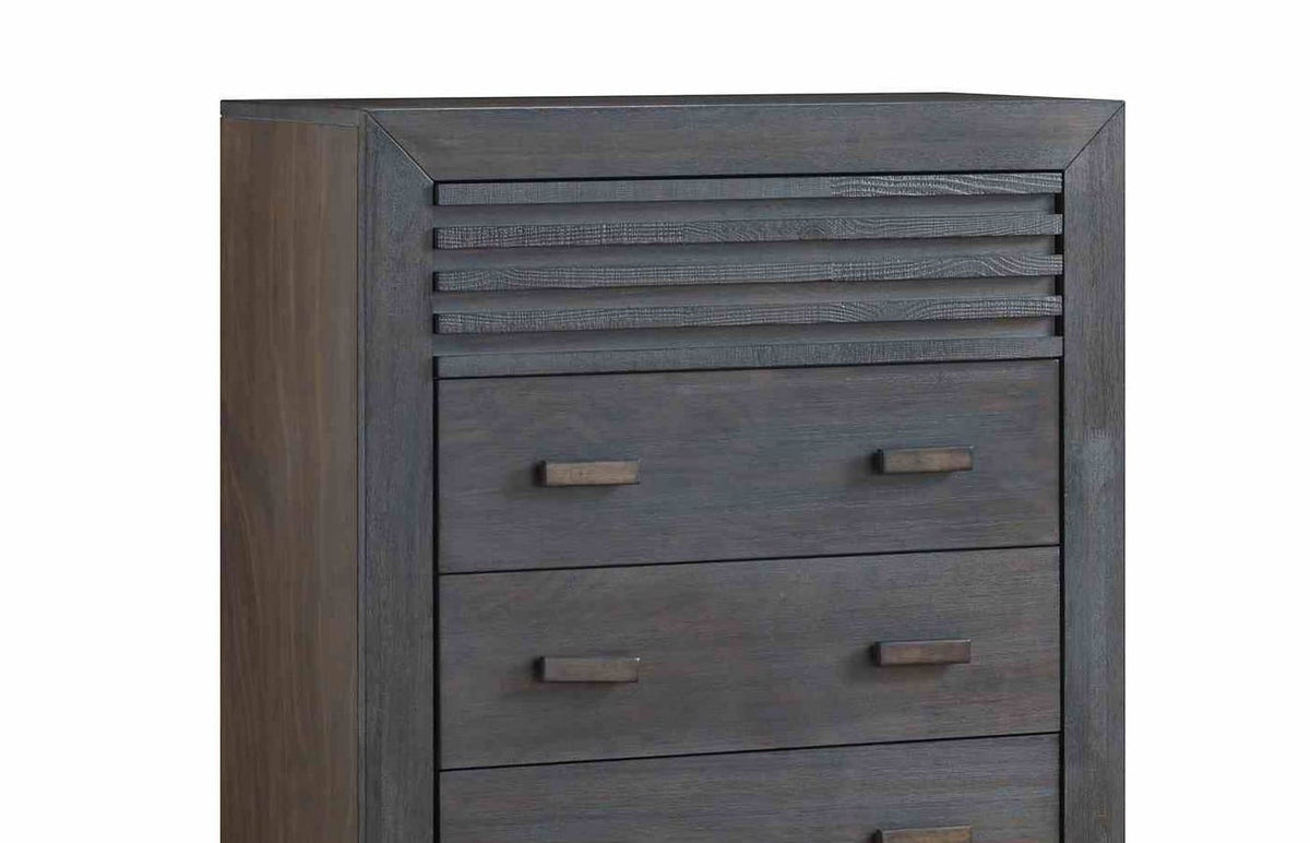 31.5" Brown Solid Wood Bedroom Chest - Transitional Style