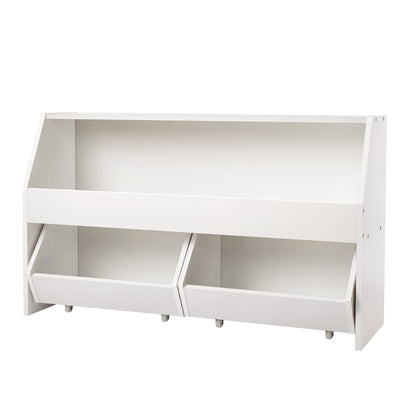 White MDF Kids Toy Storage Organizer 42" x 15"