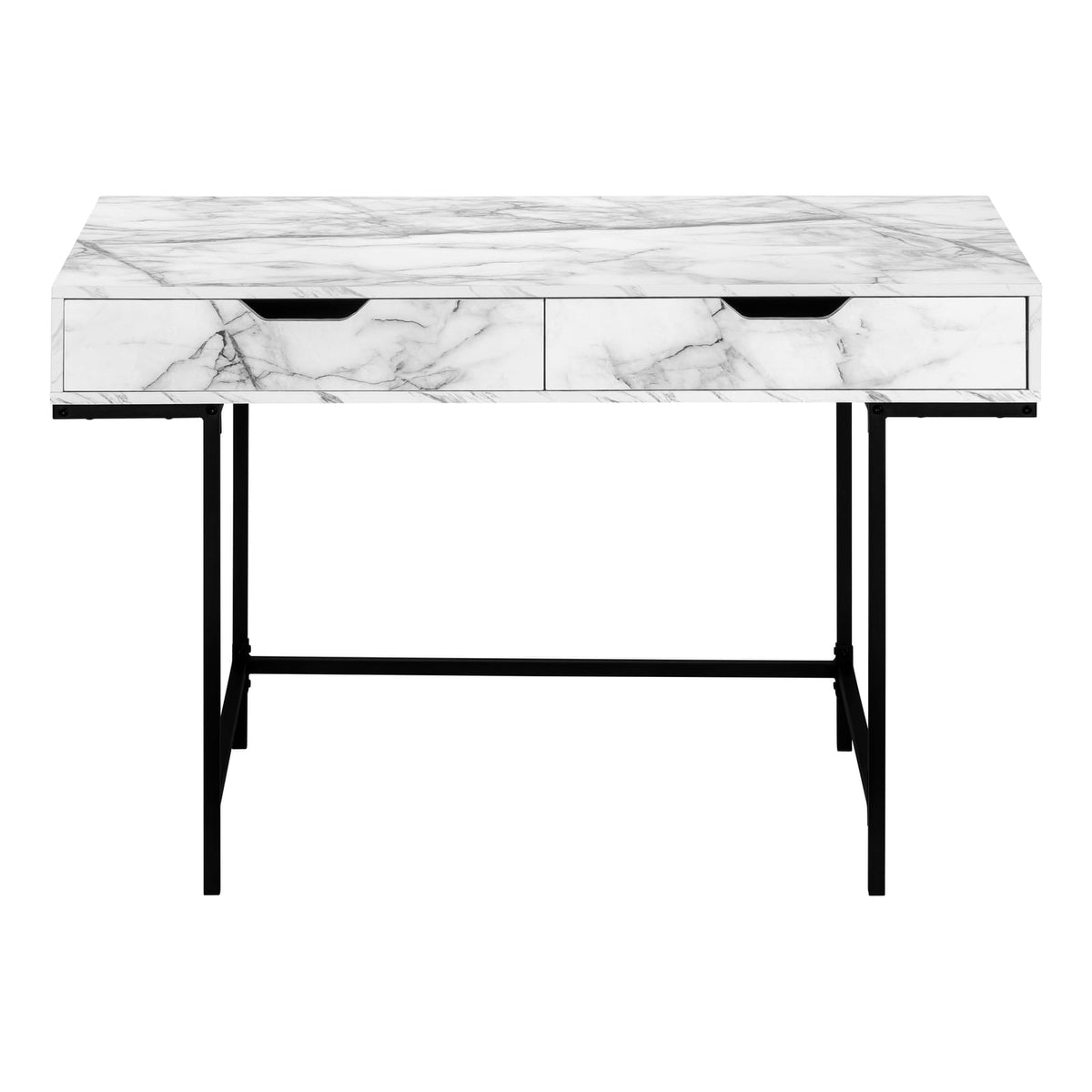 White Computer Desk with Storage Drawers - 48" L