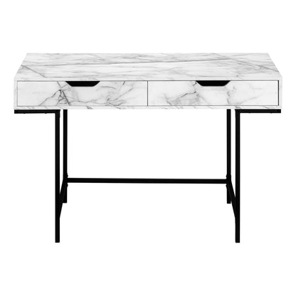 White Computer Desk with Storage Drawers - 48" L
