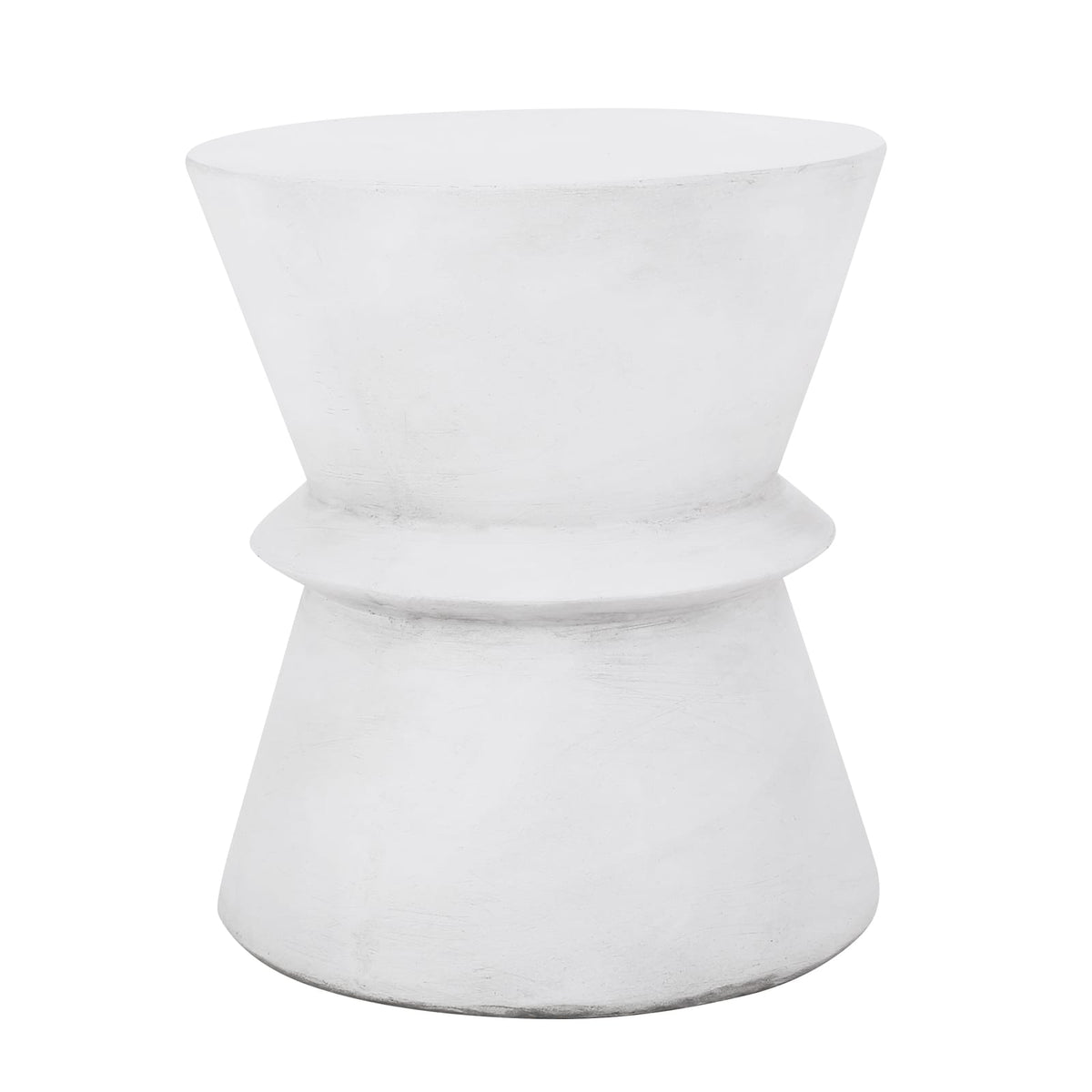 Lightweight Concrete Outdoor Side Table - Antique White