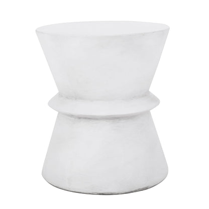 Lightweight Concrete Outdoor Side Table - Antique White