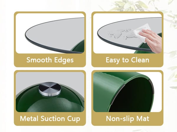 Round Glass Coffee Table - Green Tempered Top