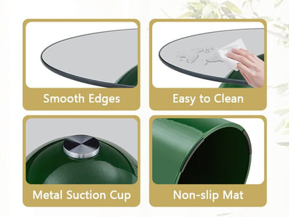 Round Glass Coffee Table - Green Tempered Top