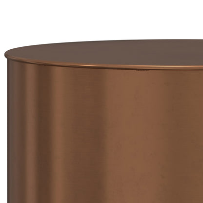 Black Metal Cylinder End Table for Bedroom Accent for Living Room