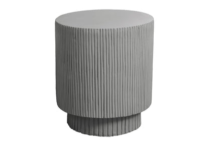 Grey Magnesium Oxide Accent Table - 25"H Outdoor Side Table