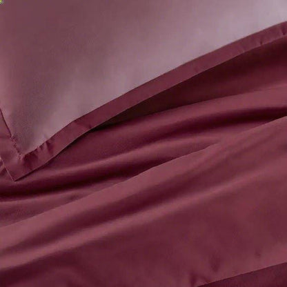 Burgundy Polyester Twin Bedding Set - Comfortable Duvet Cover