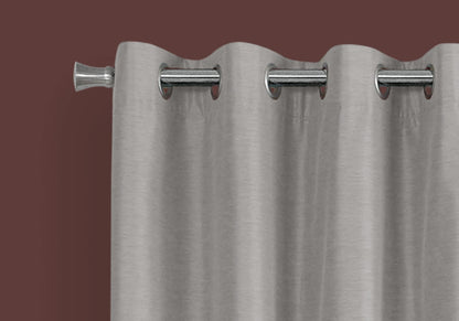 Silver Blackout Thermal Curtains 2 Piece Set for Bedroom