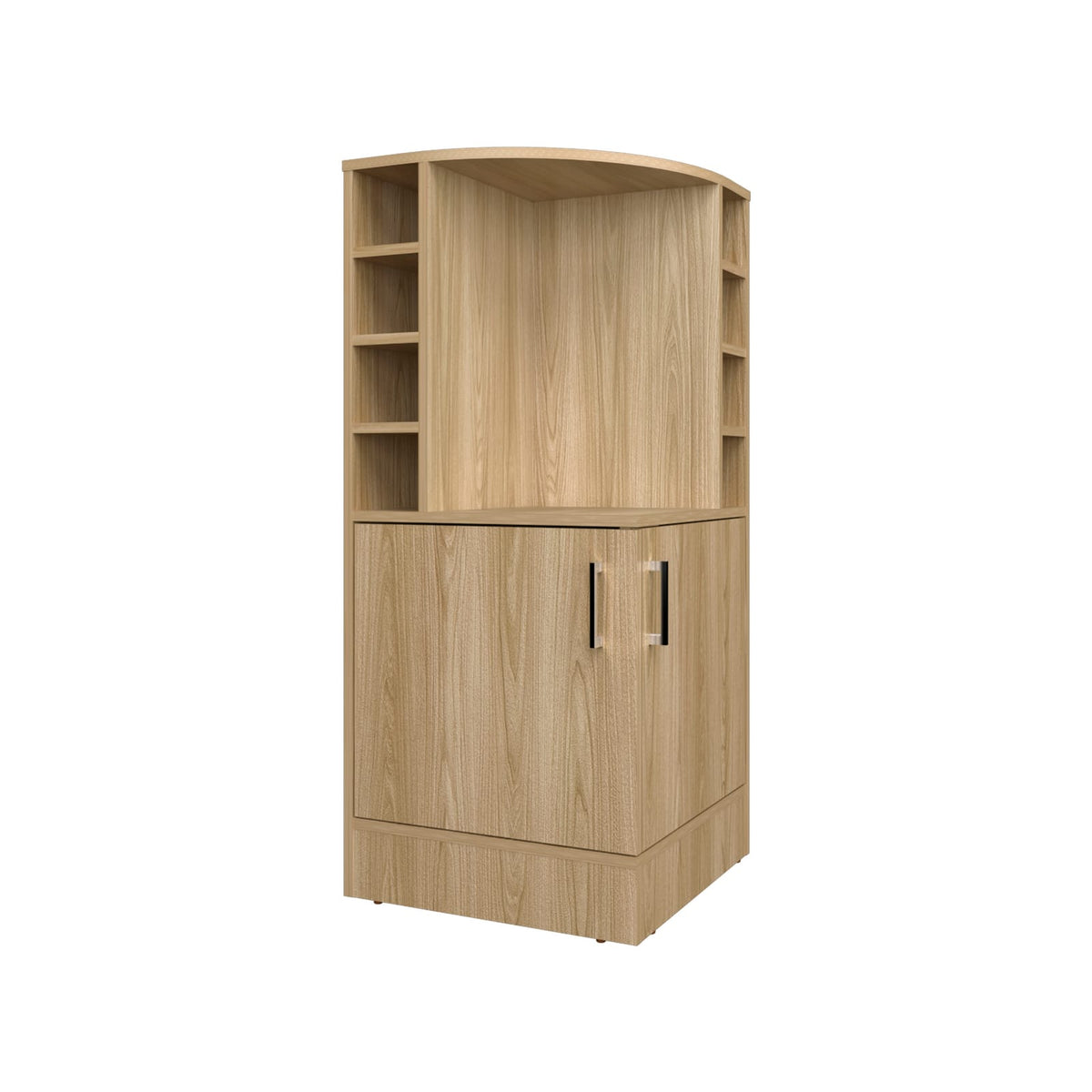Bar Cabinet with 2 Doors & Wine Storage - Natural Wood for Living Room