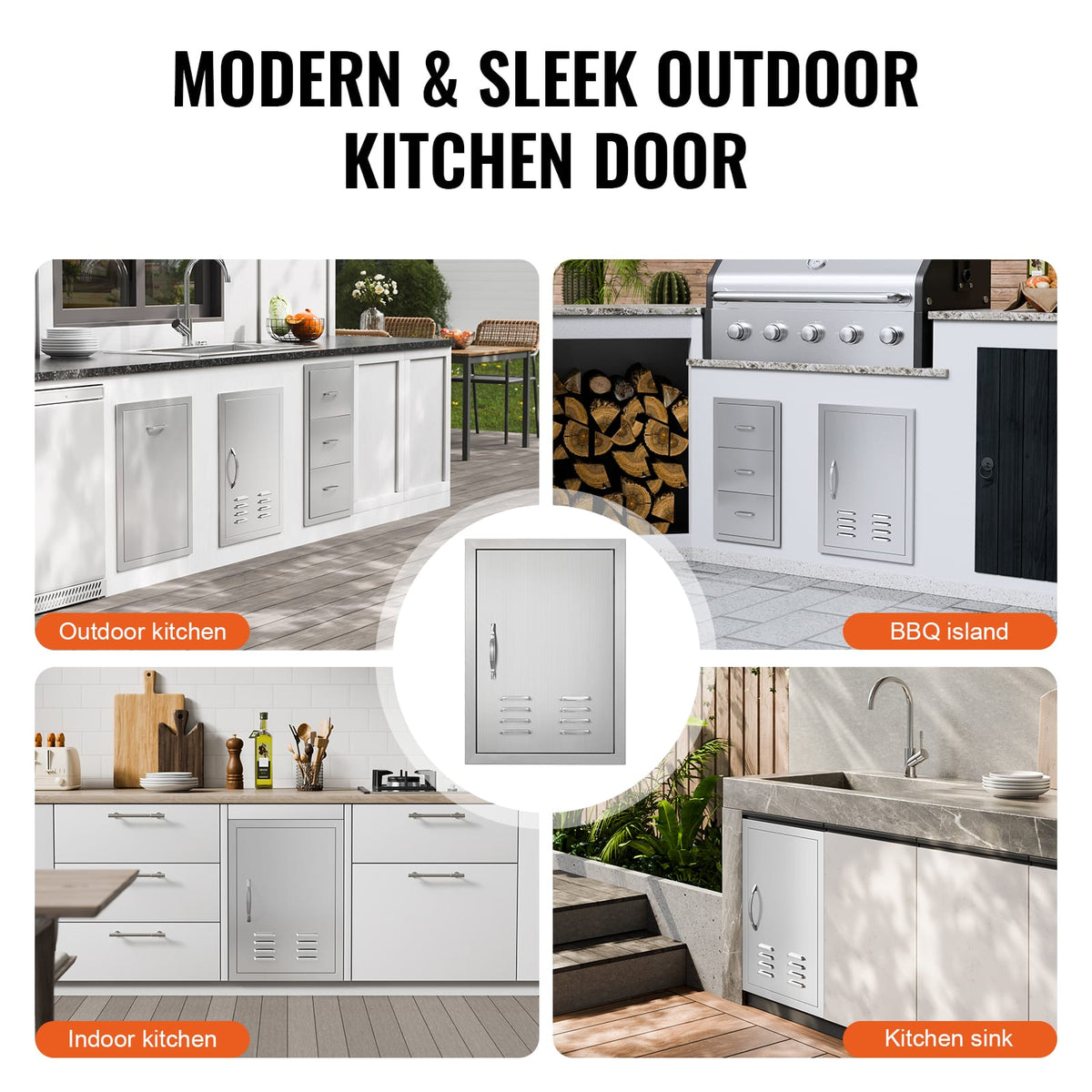 Stainless Steel BBQ Island Access Door for Outdoor Kitchens and Grilling Stations