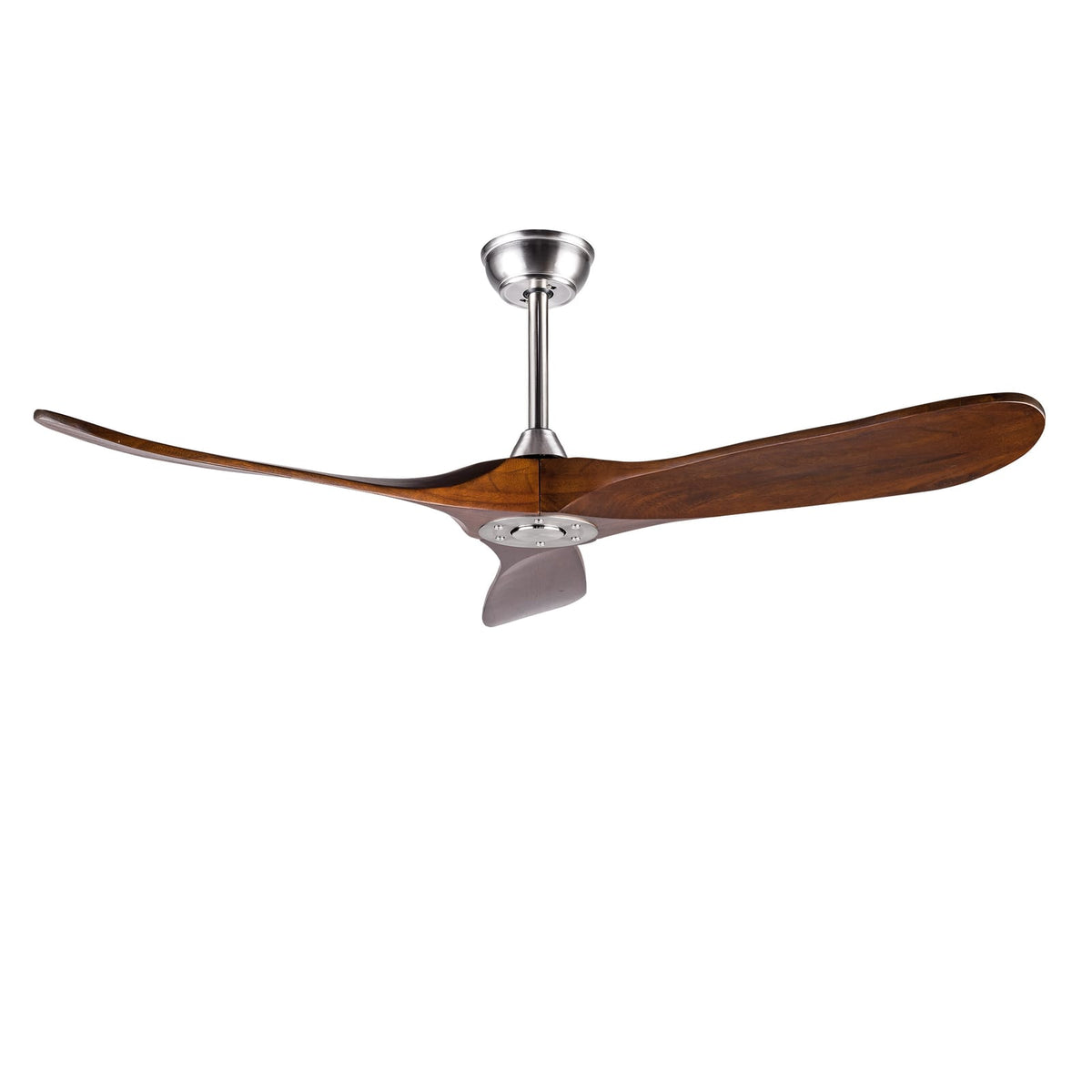 52" Solid Wood Ceiling Fan - Dark Walnut, Outdoor Porch Patio