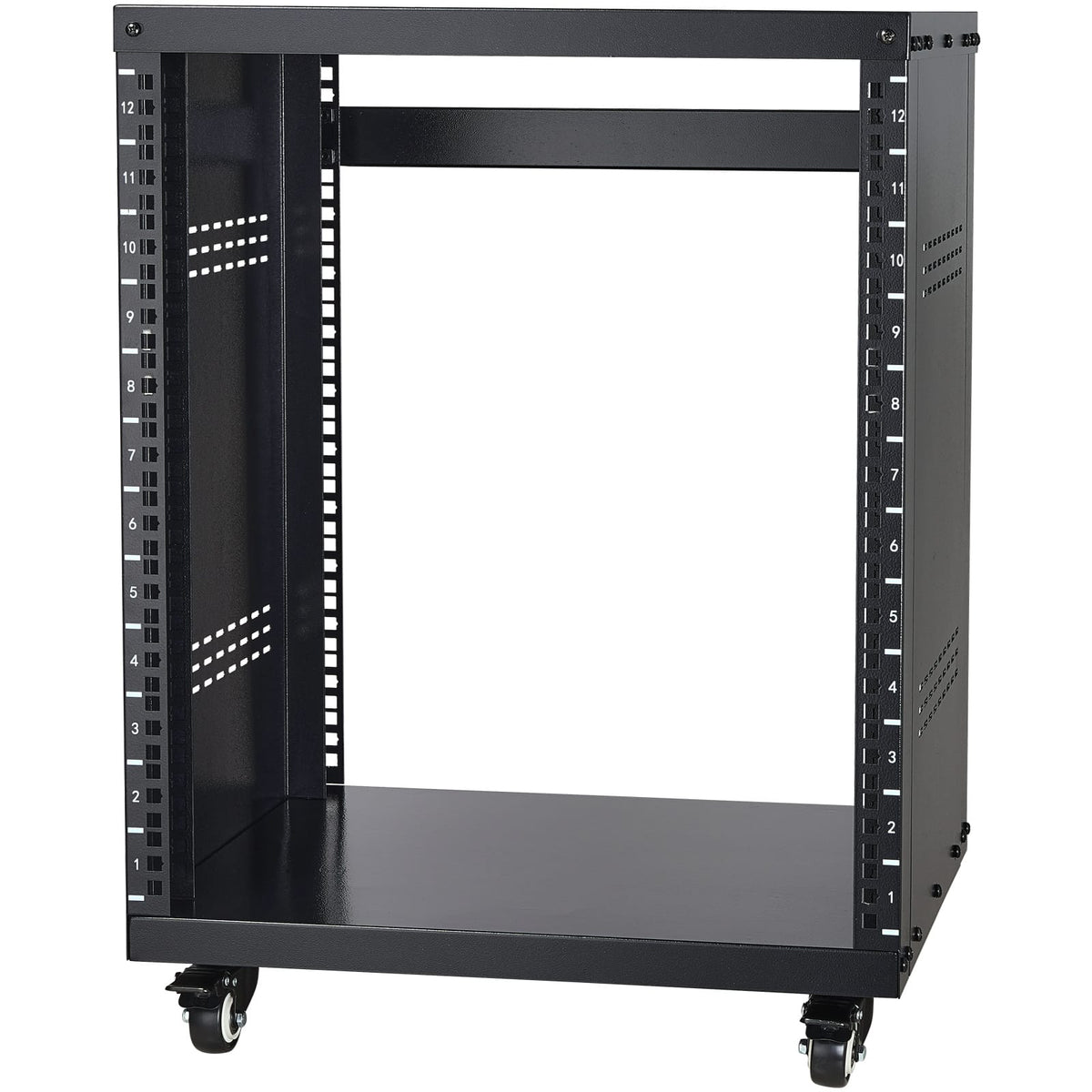 12U AV Rack Stand - 500 lbs Capacity Network Recording Studio Rack