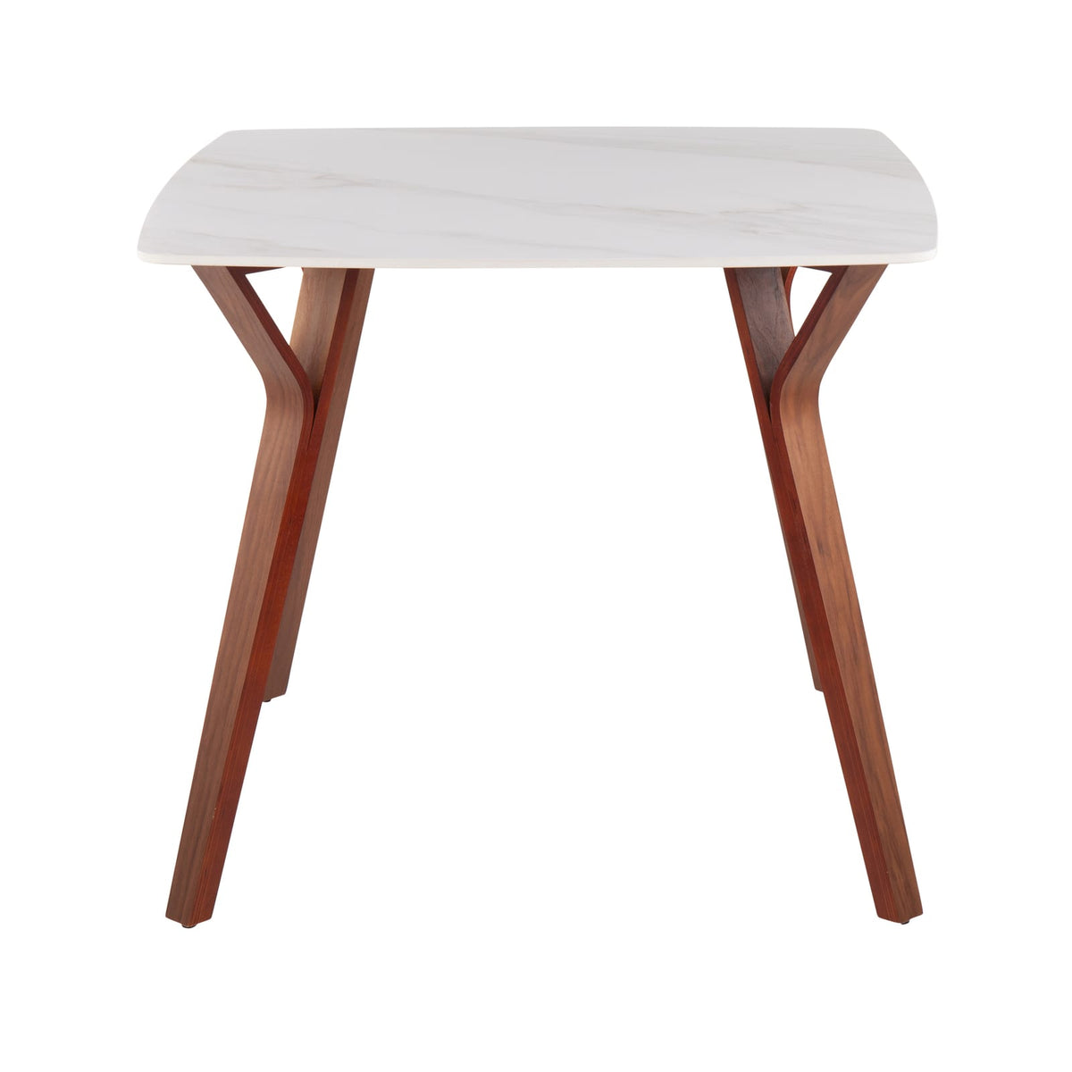 Walnut Wood Marble Dining Table - Seats 4