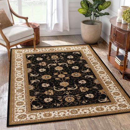 Black & Ivory Manchester Area Rug - 8'7" x 6'3"