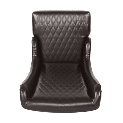 23" Wide Dark Brown Faux Leather Accent Chair - High Back, Soft Padded