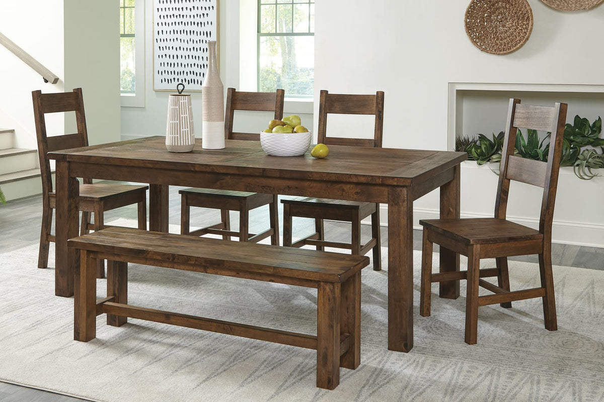 Classic Brown Side Chairs Set of 2 - Solid Wood Dining Furniture