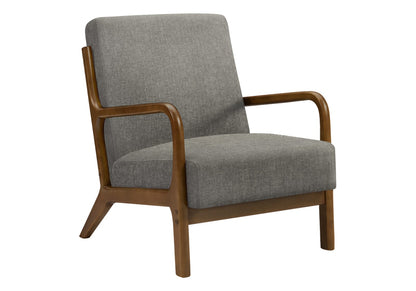 Accent Chair, Dark Grey Fabric - Modern Living Room or Bedroom