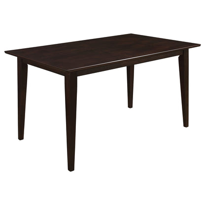 59 Inch Cappuccino Wood Dining Table - Kitchen Dining Room