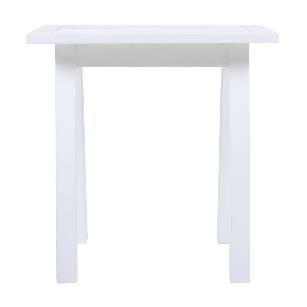 White Acacia Wood End Table - Outdoor Patio Table