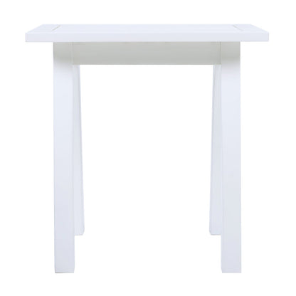 White Acacia Wood End Table - Outdoor Patio Table