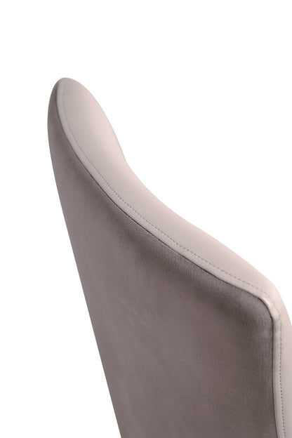 Modern Dining Chairs Set of 2 in Light Grey Beech Wood