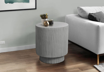 Grey Magnesium Oxide Accent Table - 25"H Outdoor Side Table