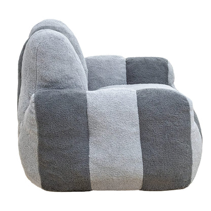 Gray Teddy Bean Bag Chair - Comfy Sofa for Adults & Kids for Living Room