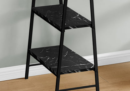Black Metal Computer Desk with Storage Shelves - 48" L