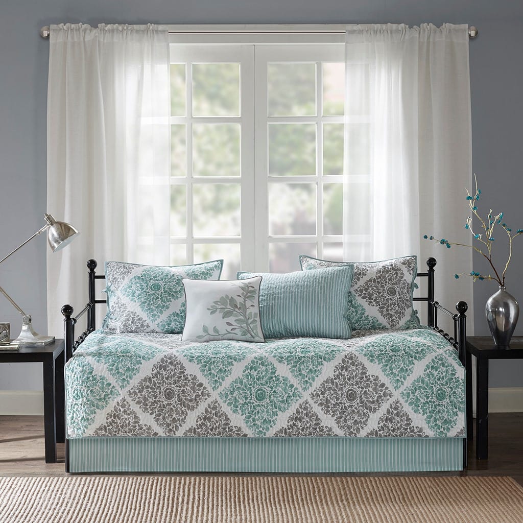 Aqua Cotton Daybed Cover Set - Twin Size