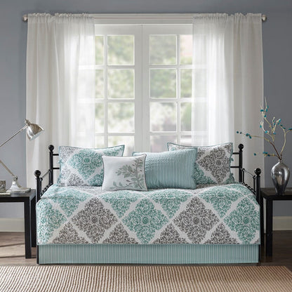Aqua Cotton Daybed Cover Set - Twin Size