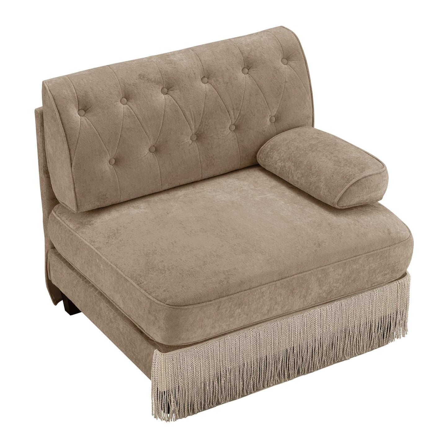 Camel Velvet Modular Sofa - 1 Seat Comfort