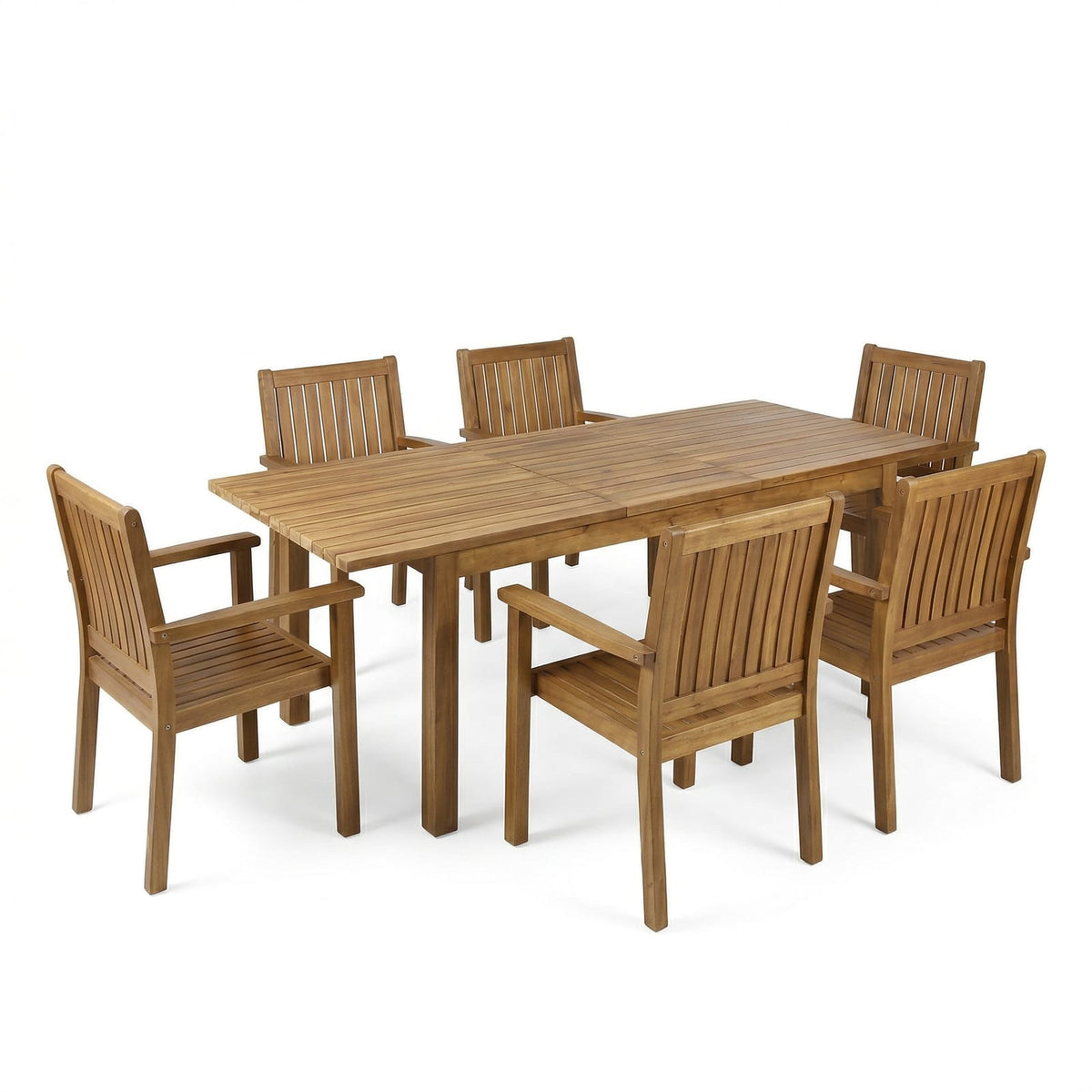 Teak Acacia Outdoor Dining Set for Poolside Garden Patio