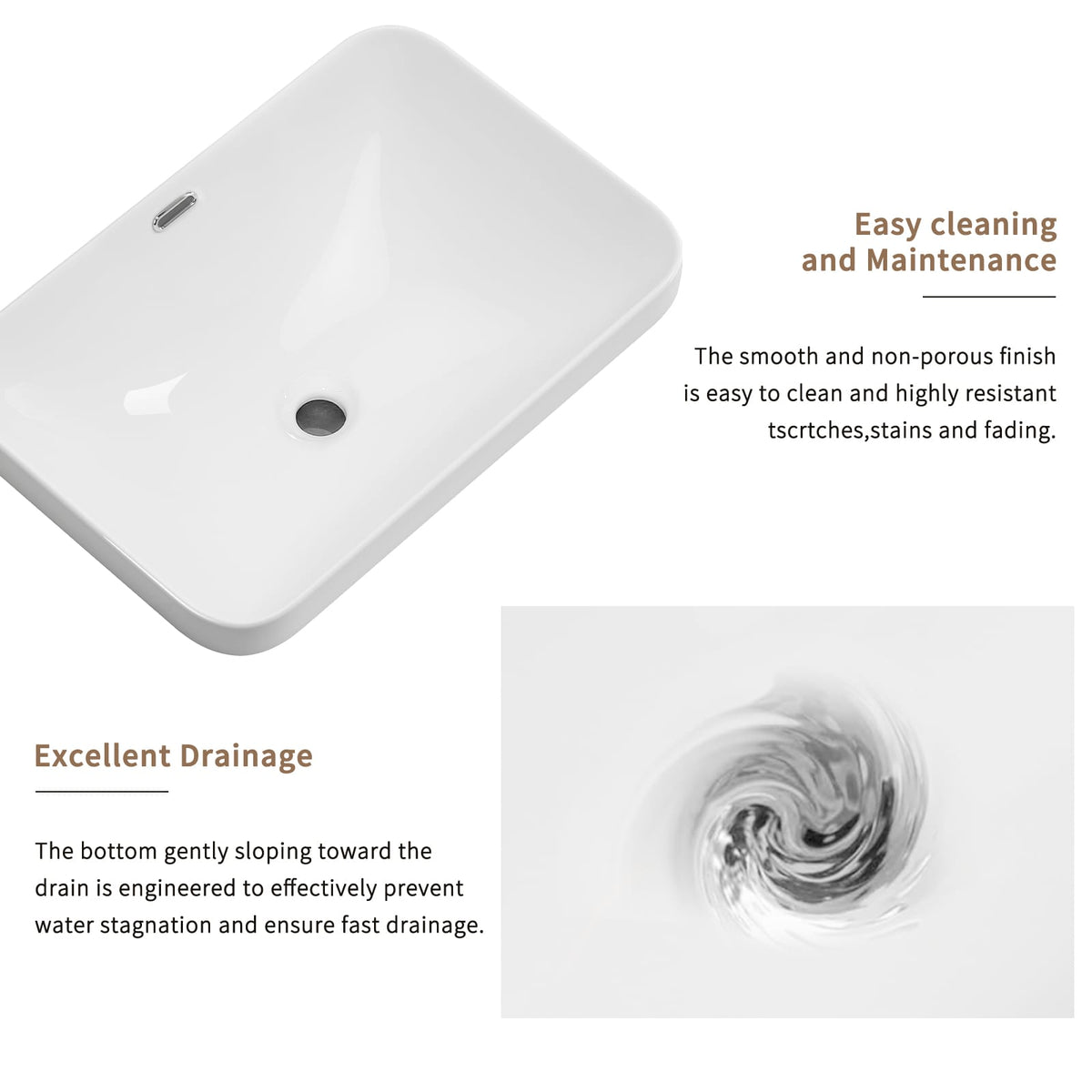 Milk White Ceramic Undermount Bathroom Sink for Vanity Upgrade