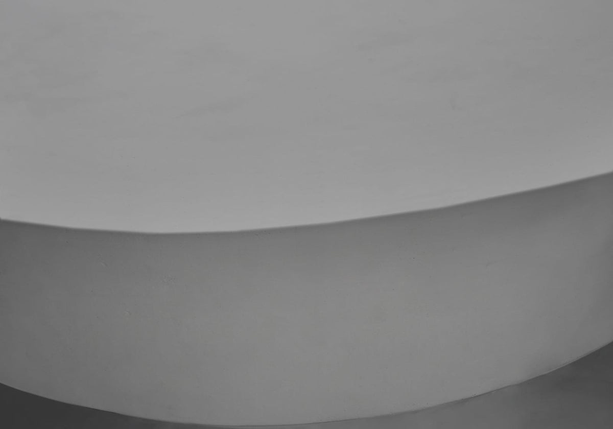 Grey Magnesium Oxide Accent Table - 25"H Outdoor Side Table