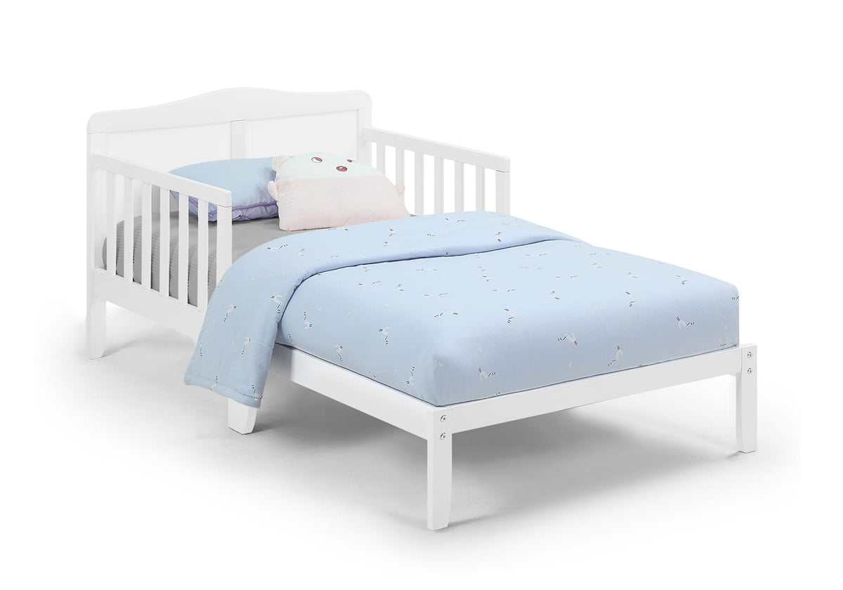Olive & Opie Birdie Toddler Bed - White Solid Wood