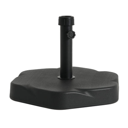Heavy Duty Black Concrete Resin Umbrella Base for Poolside and Garden