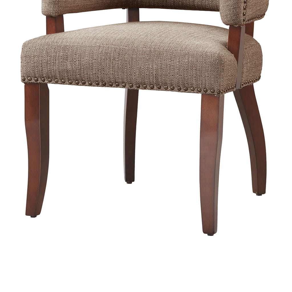Brown Polyester Dining Chair - Espresso Finish