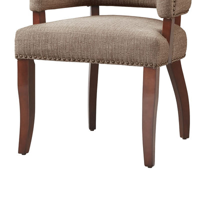 Brown Polyester Dining Chair - Espresso Finish