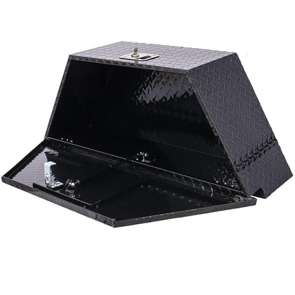 Black Aluminum Tool Box for Secure Garage Storage