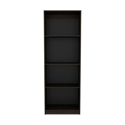Bookcase Benzoni Nova - Stained Walnut Bookcase, 54" Wide Display Shelf