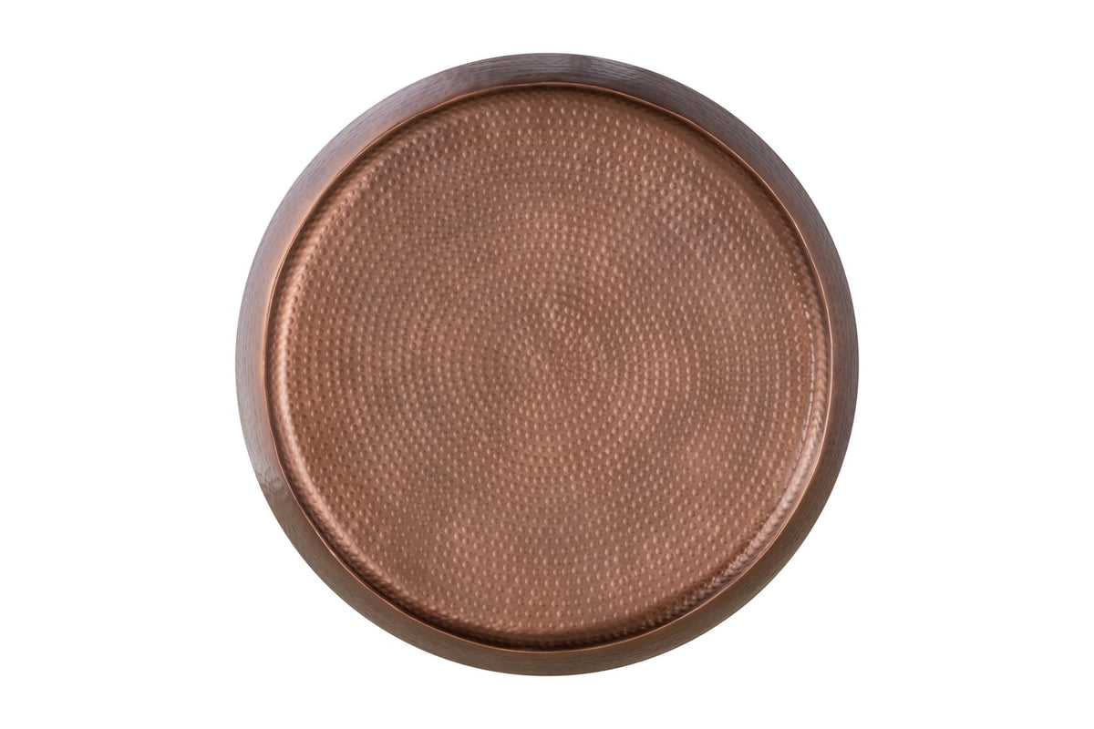 Copper Round Coffee Table - 32 Inch Modern Design