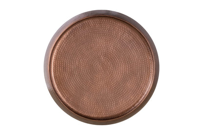 Copper Round Coffee Table - 32 Inch Modern Design