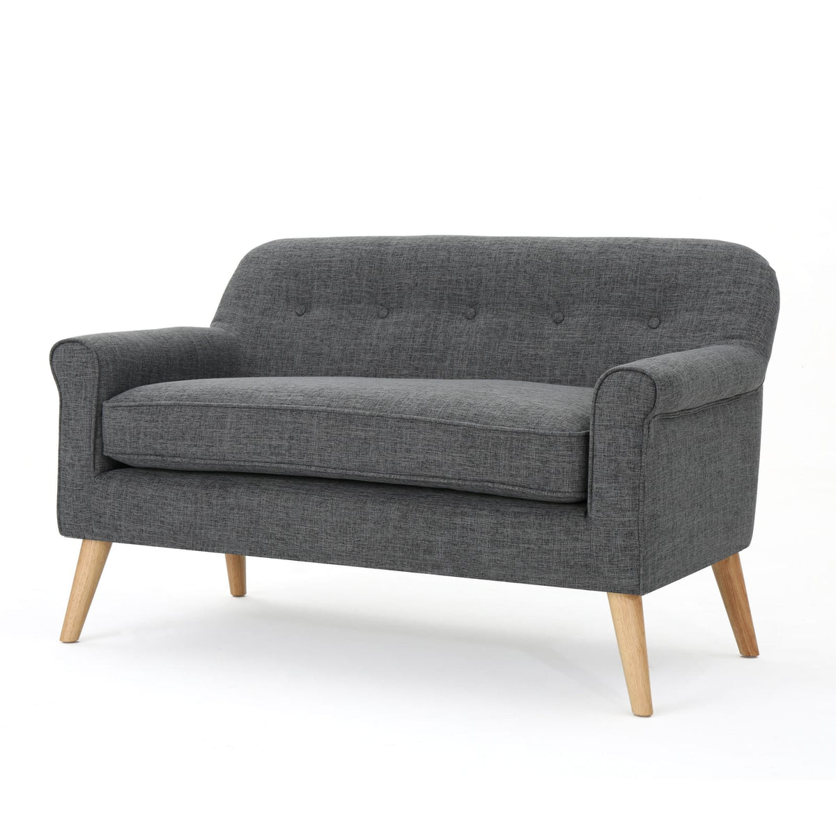 Gray Fabric Loveseat - 50.75" Two Seater