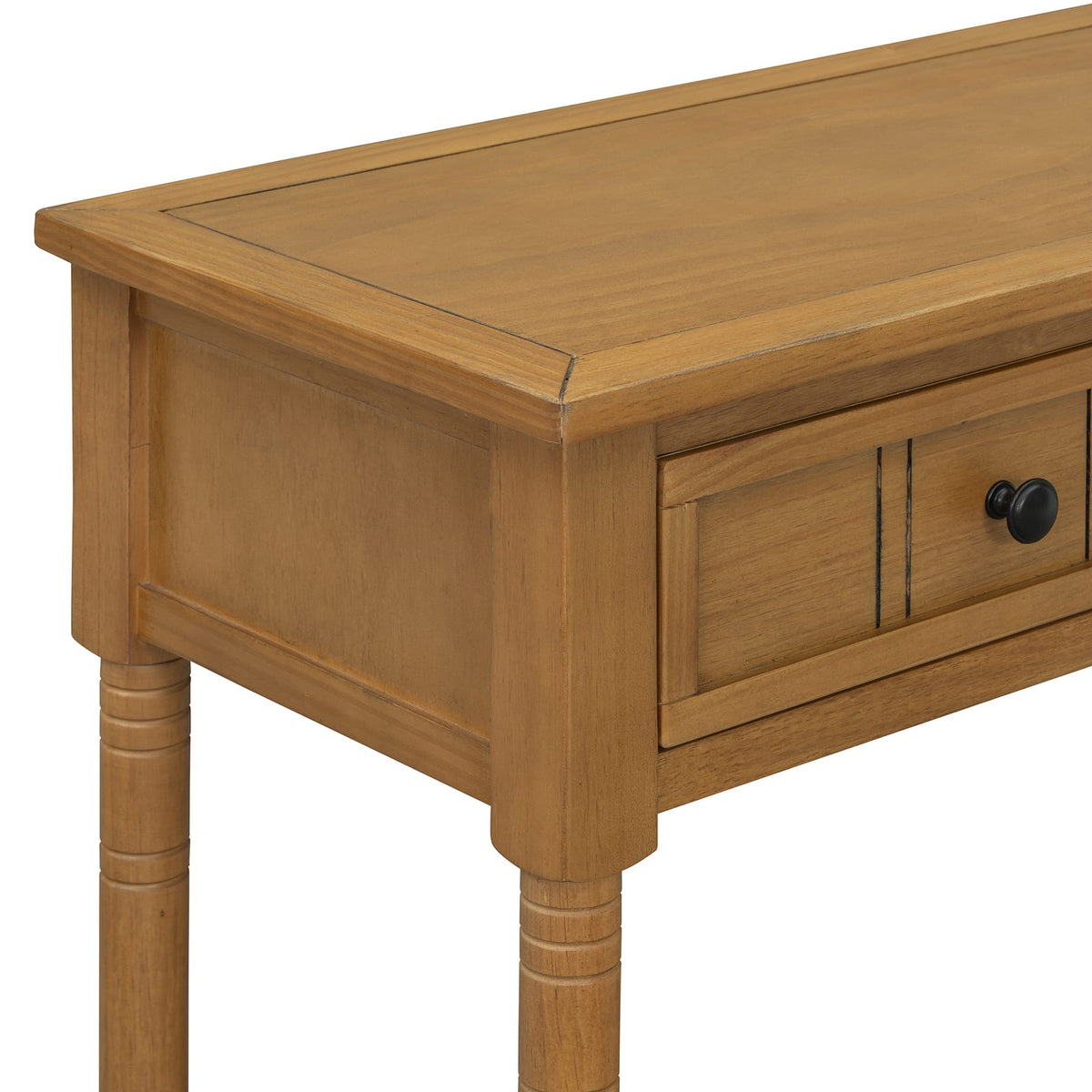 TREXM Daisy Series Console Table - Natural Solid Wood