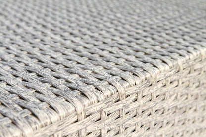 2 Person Grey Wicker Patio Lounge Chairs Set