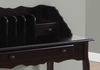 36 Inch Cherry Wood Secretary Desk with Storage Drawers